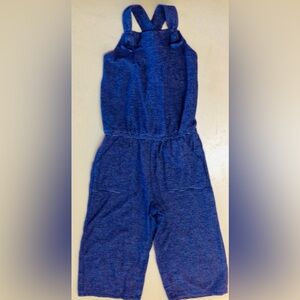 Cat and Jack Girls Blue Bibb Capri Pants Size 6-6X Wide Leg